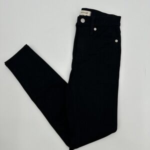 Madewell Jeans Womens 24 Black 10 Inch High Rise Skinny Fair Trade Stretch Denim